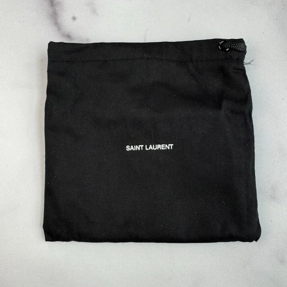 New Saint Laurent Joan Card Case Black Quilted Leather Authentic $330 Retail - Picture 6 of 7